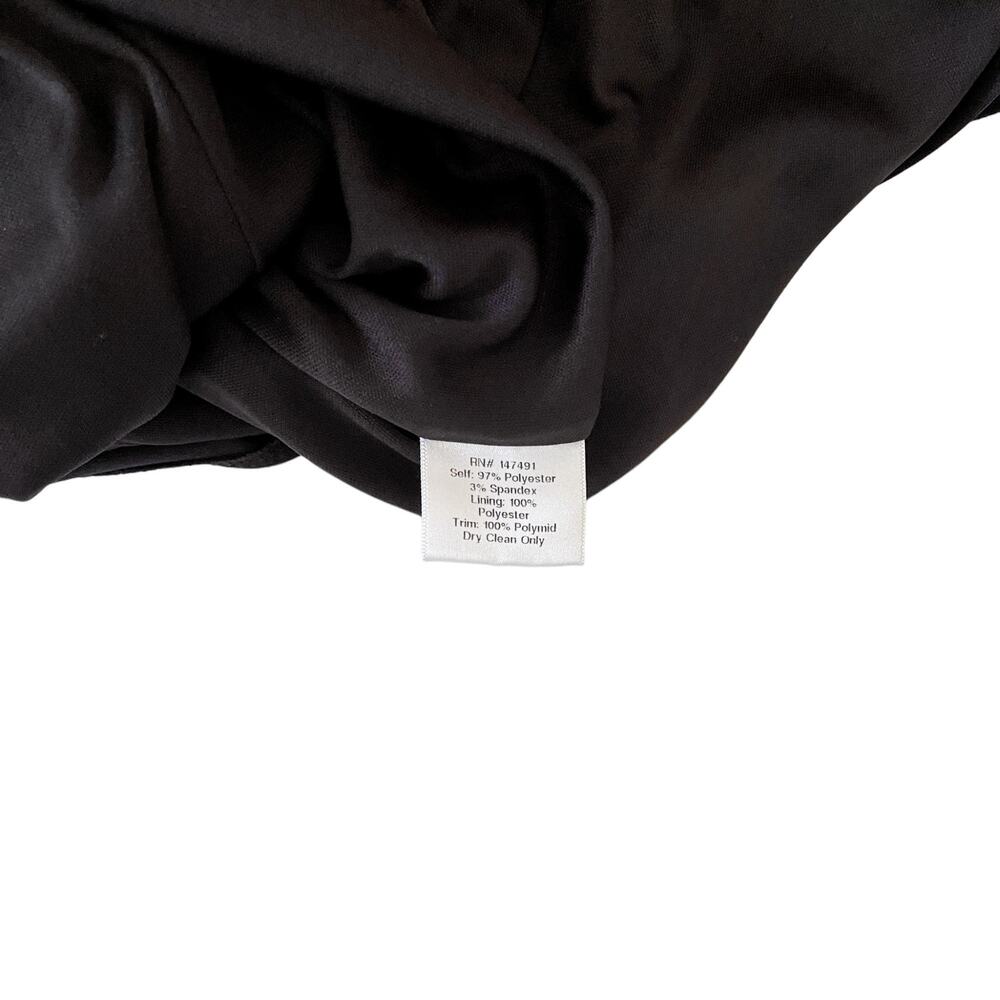 Katie May Saylor Feathered V-Neck Gown Black - Picture 8 of 8
